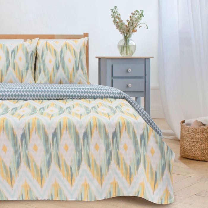 Постельное белье "Этель" 1.5 сп Геометрия (вид 2) 143*215 см,150*214 см, 70*70 см 2 шт,поплин 125 г/м2