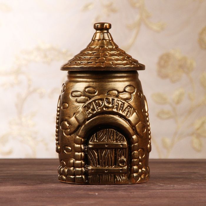 Банка для сыпучих, 800 л, бронза