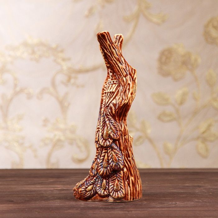 Подсвечник "Павлин", коричневый