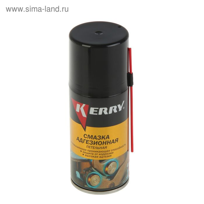 Смазка адгезионная Kerry, петельная, 210 мл, аэрозоль смазка адгезионная lavr adhesive spray 210 мл ln1482