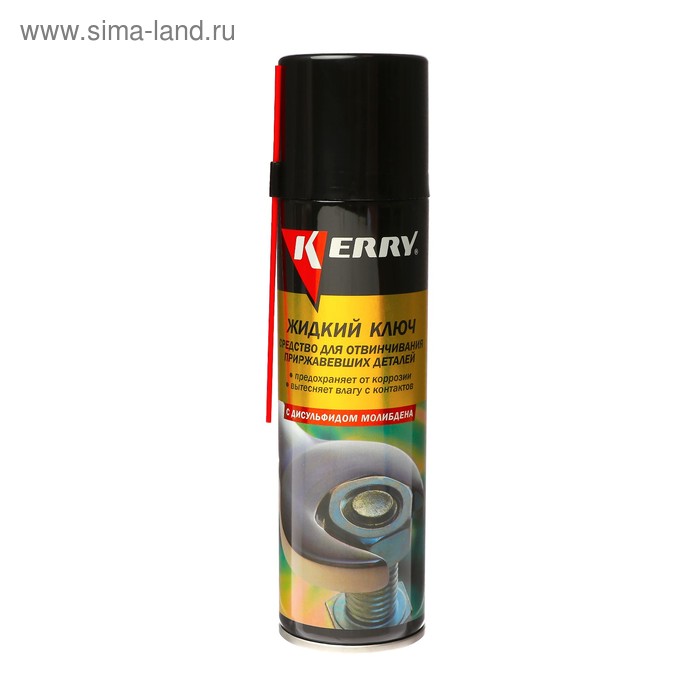 Жидкий ключ Kerry с дисульфидом молибдена для отвинчивания деталей, 335 мл, аэрозоль
