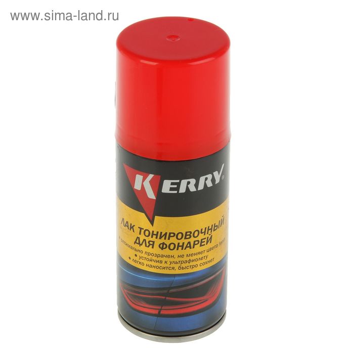 Лак Kerry для тонировки фонарей, красный, 210 мл, аэрозоль