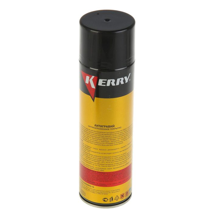 Антигравий Kerry защита от коррозии и сколов с эффектом шагрени, чёрный, 650 мл, аэрозоль
