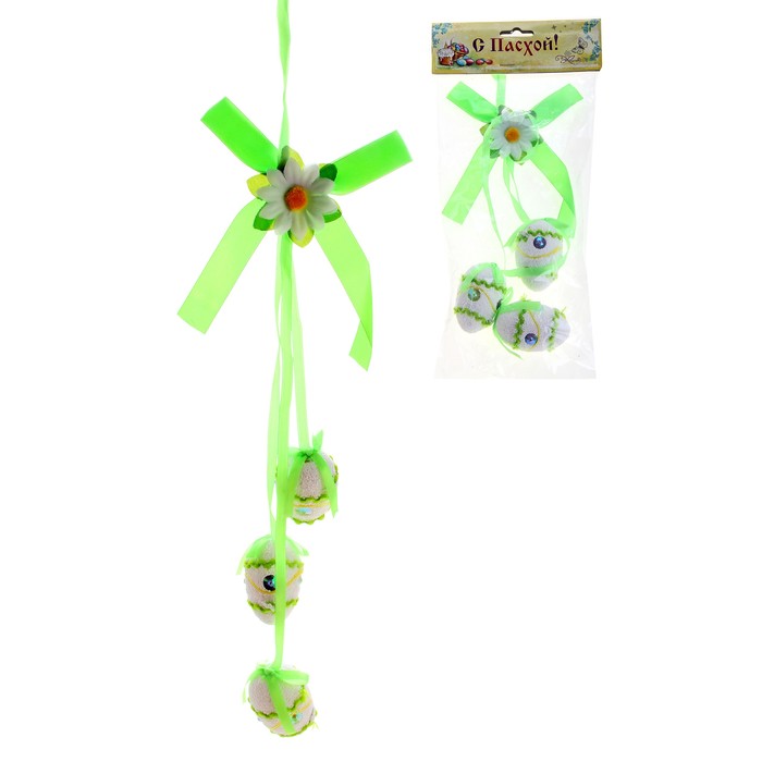 Яйца пасхальные "Зелёные завитки"