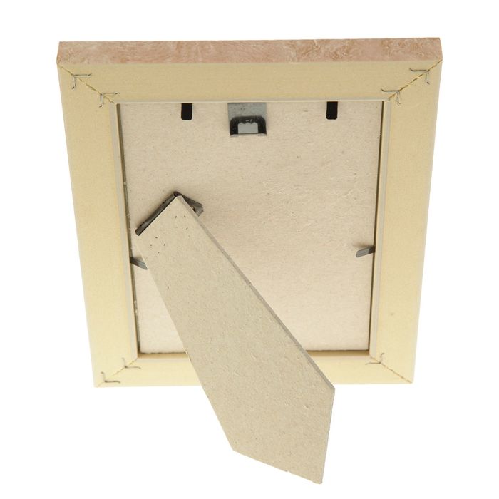 Фоторамка 10х15 см, пастель розовый с ножкой