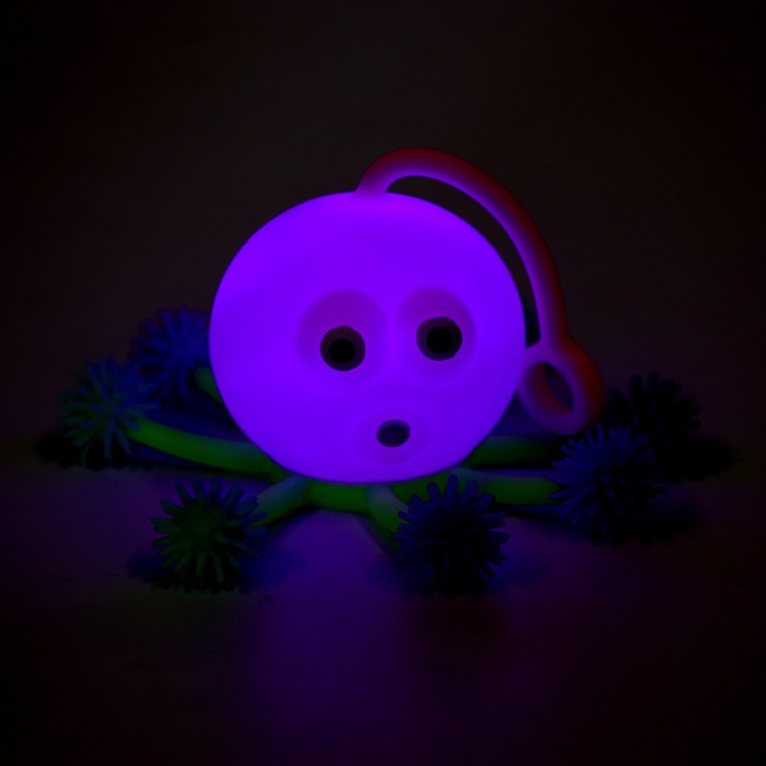 Ёжка «Медуза», резиновый, световой, цвета МИКС