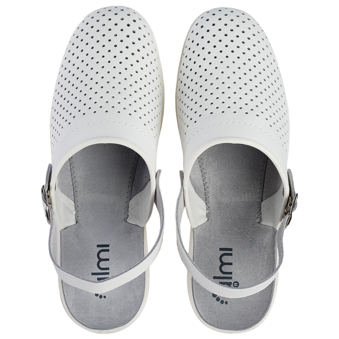 Туфли-сабо женские "Эмануэла", модель 6802-00101, размер 37, цвет белый