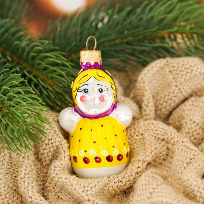 Ёлочное украшение "Матрёшка" 9 см