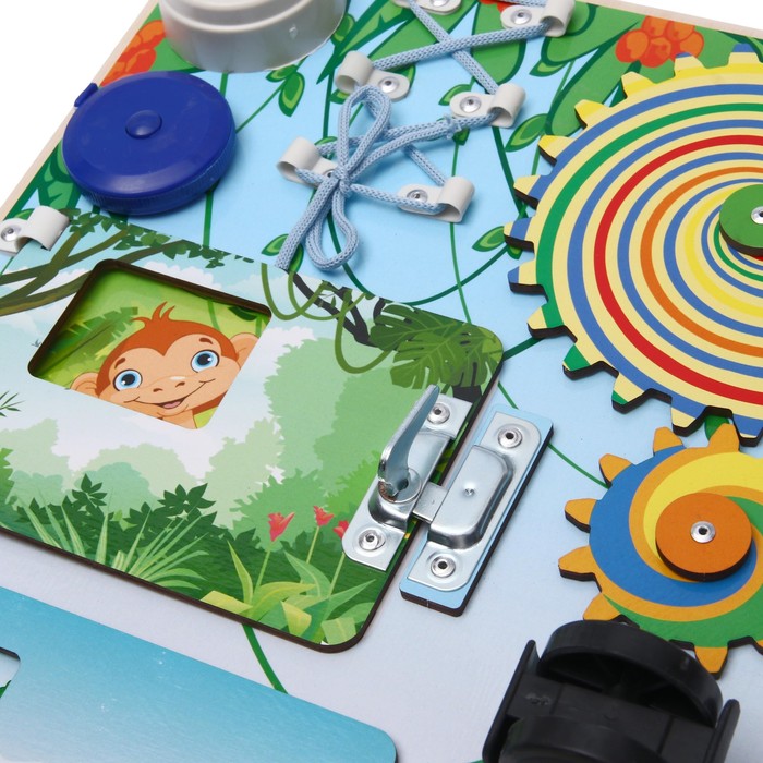 Бизиборд "Веселые животные", 50 х 30 см