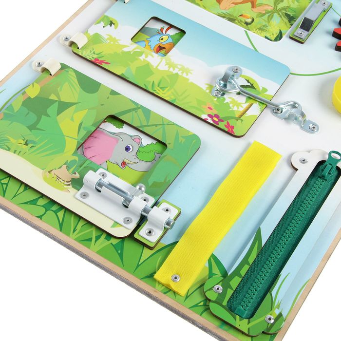 Бизиборд "Веселые животные", 50 х 30 см