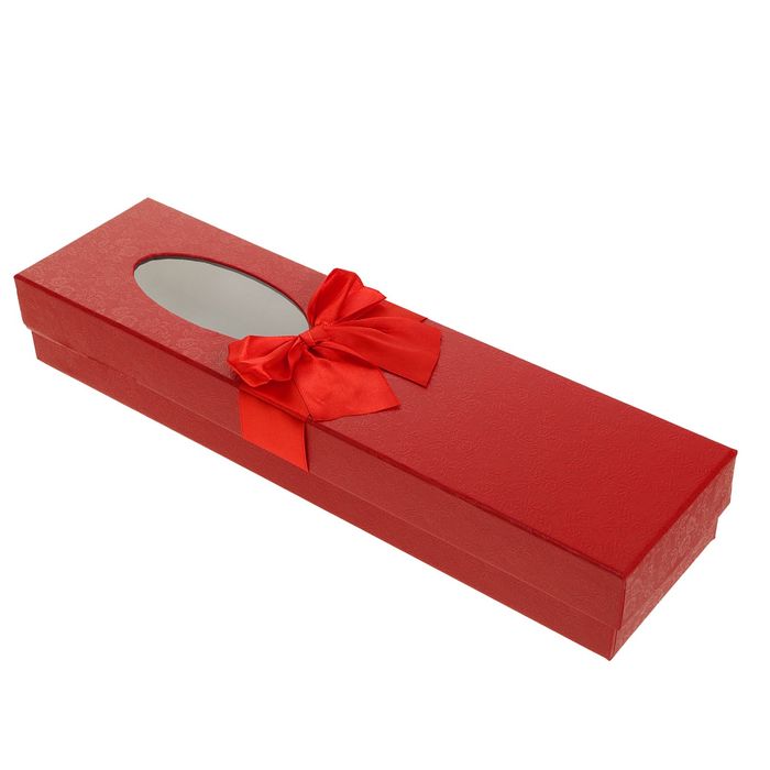 Коробка подарочная, цвет красный, 33,5 х 9,5 х 6,5 см