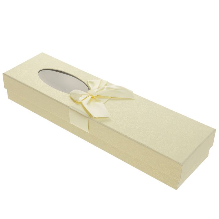 Коробка подарочная, цвет кремовый, 33,5 х 9,5 х 6,5 см