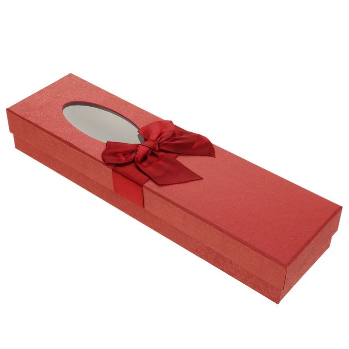 Коробка подарочная, цвет красный, 33,5 х 9,5 х 6,5 см