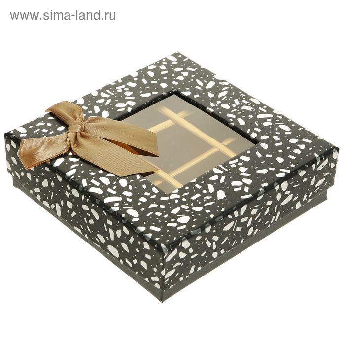 Подарочные коробки  Сима-Ленд Коробка подарочная 13,5 х 13,5 х 4 см
