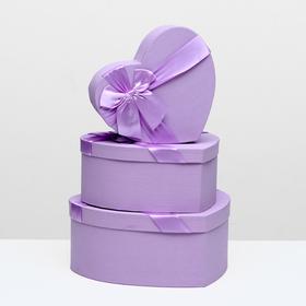 

Набор коробок 3 в 1 "Сердце", сиреневый, 31 х 29 х 13 - 23 х 20 х 10 см