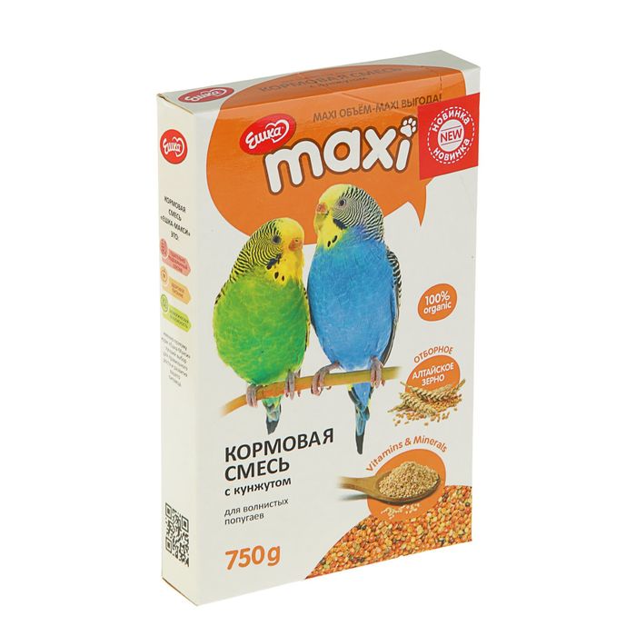 Корм «Ешка MAXI» для волнистых попугаев, с кунжутом, 750 г