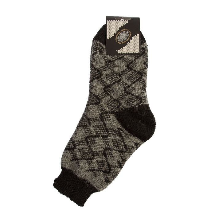 Носки мужские шерстяные "Скандия", цвет тёмно-серый, размер 29