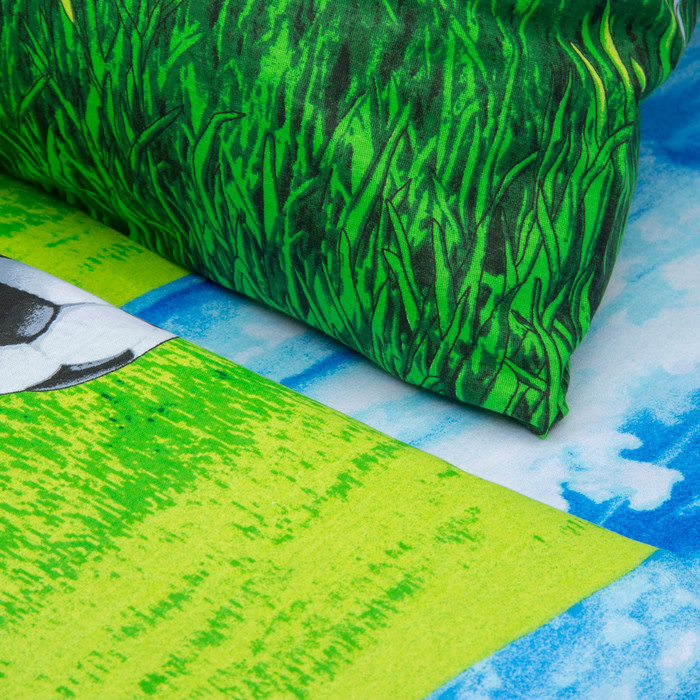 Постельное бельё 1,5сп Сударушка "Футбол", 150х215 см, 150х215 см, 70х70 см - 1 шт, бязь, 125 г/м