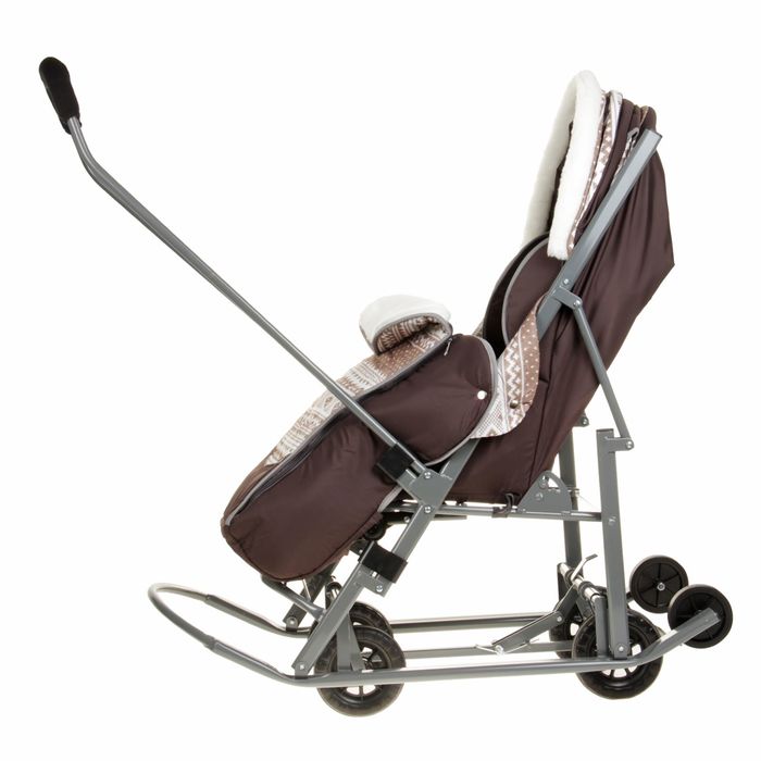 Санки-коляска "Скандинавия", цвет коричневый