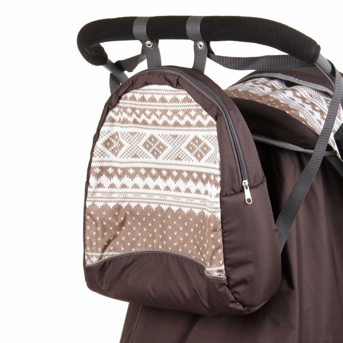 Санки-коляска "Скандинавия", цвет коричневый