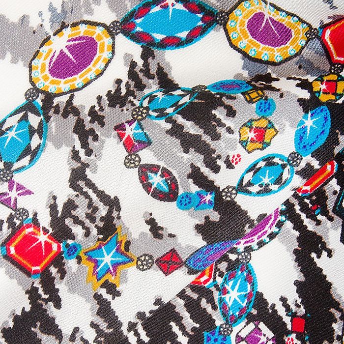 Палантин текстильный, размер 70х185, цвет серый 198_R4-1