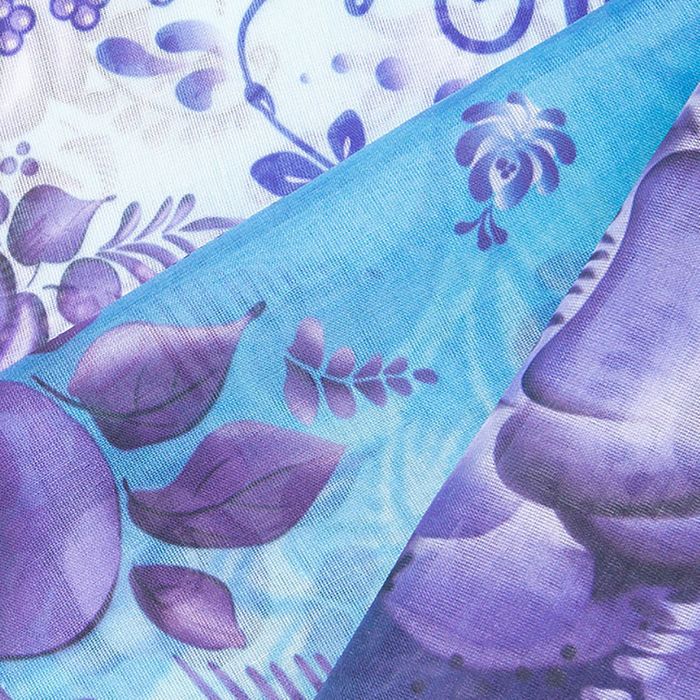 Палантин текстильный, размер 90х180, цвет голубой PC3115_M2-1