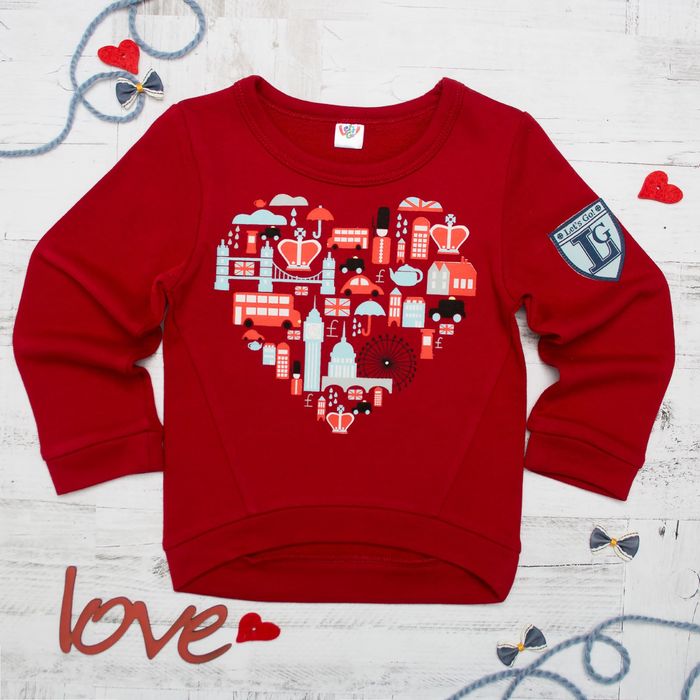 Джемпер (толстовка) для девочки, рост 92 см, цвет тёмно-красный 6138