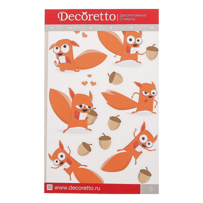 Наклейки Decoretto "Белка в панике" 25х23 см