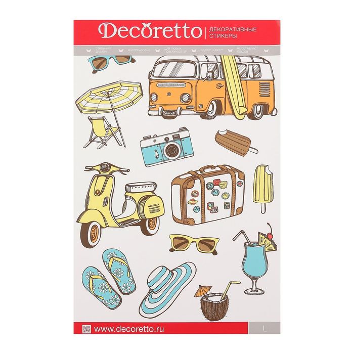 Наклейки Decoretto "Летнее путешествие" 35х50 см
