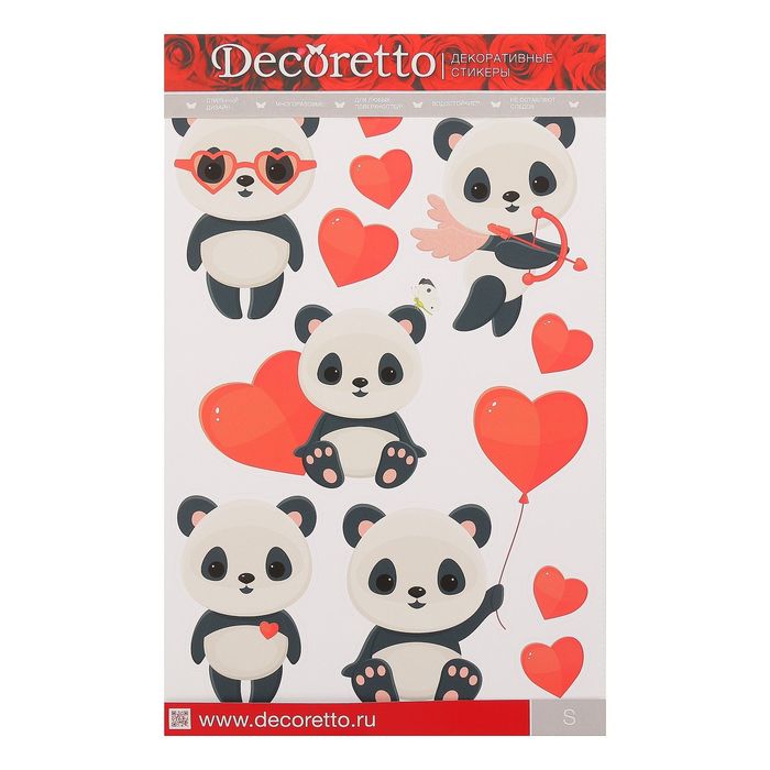 Наклейки Decoretto "Милые пандочки" 25х35см
