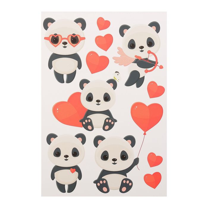 Наклейки Decoretto "Милые пандочки" 25х35см