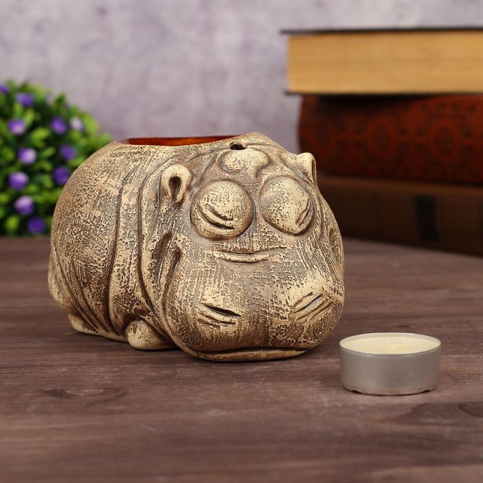 Аромалампа "Гиппопотам" шликерный