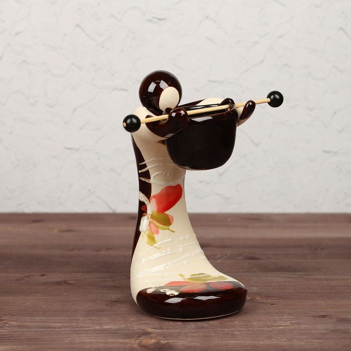 Аромалампа "Котелок" роспись человечек