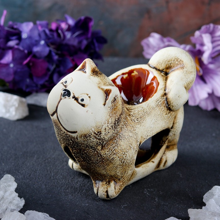 Аромалампа "Кот с хвостом" шликерный