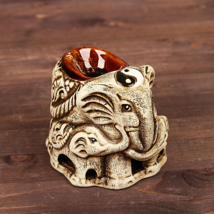 Аромалампа "Слон Инь-ян" шликерный