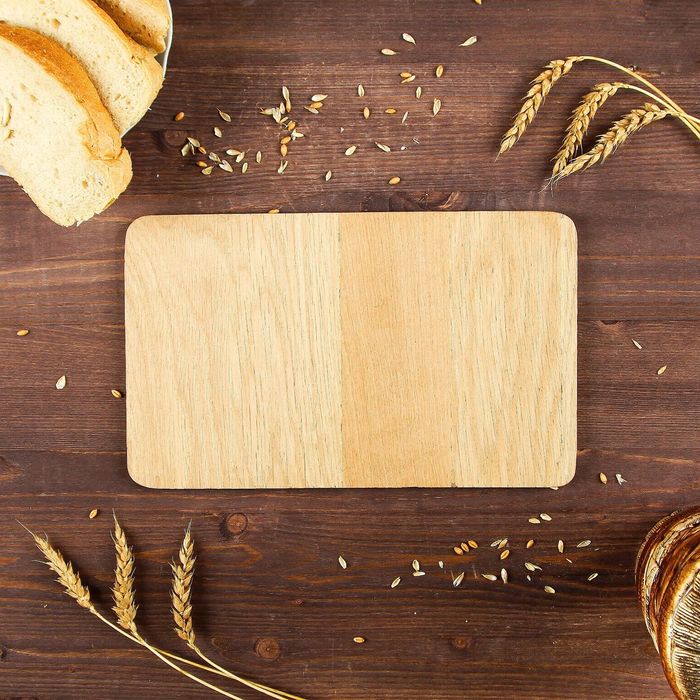 Доска разделочная, прямоугольная, дуб клееный, 28 х 17 см