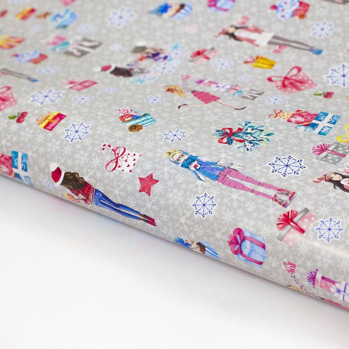 Бумага упаковочная глянцевая "Подарок подружке",70х100 см