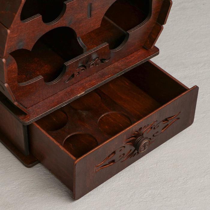 Мини-бар деревянный "Бочка", микс