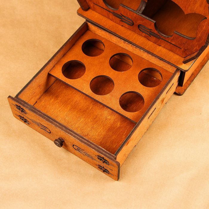 Мини-бар деревянный "Бочка", микс