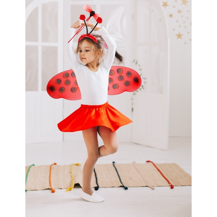 Карнавальный набор "Божья коровка", 3 предмета: крылья, ободок, жезл