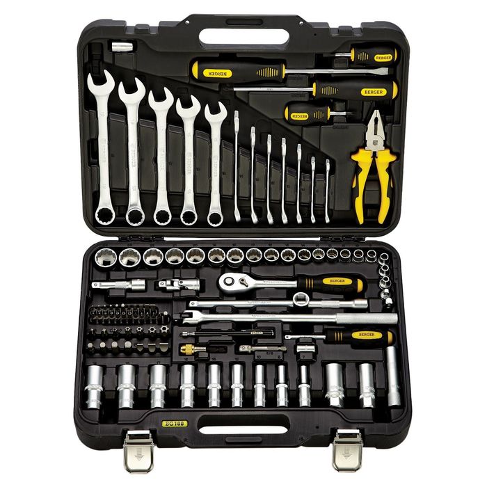 Набор инструмента BERGER универсальный в кейсе 100 предметов 3/8”