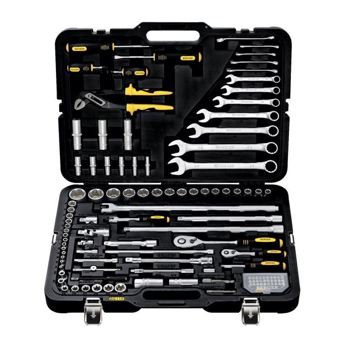 Набор инструмента BERGER универсальный в кейсе 118 предметов ½” - ¼”