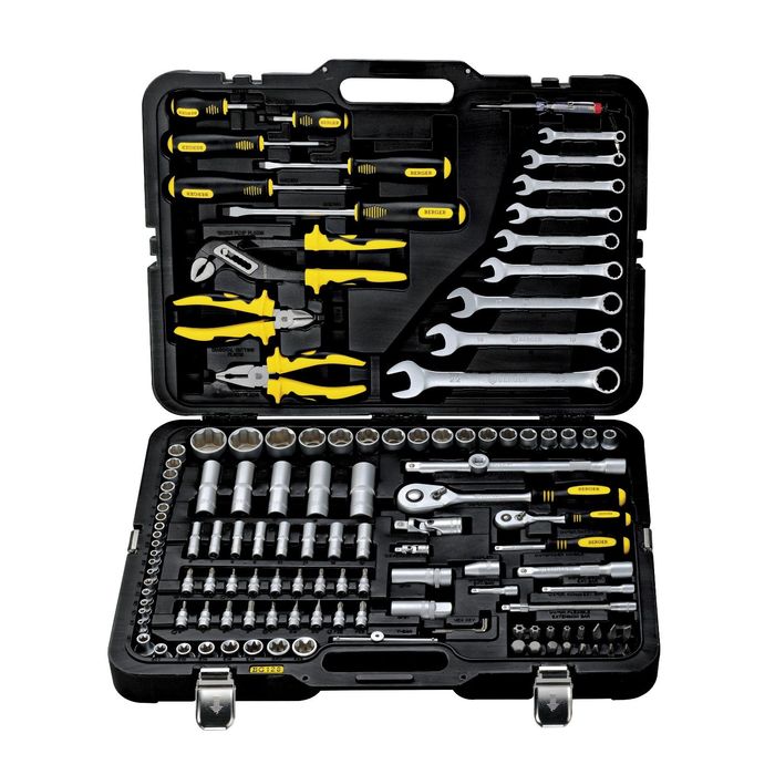 Набор инструмента BERGER универсальный в кейсе 128 предметов ½” - ¼”