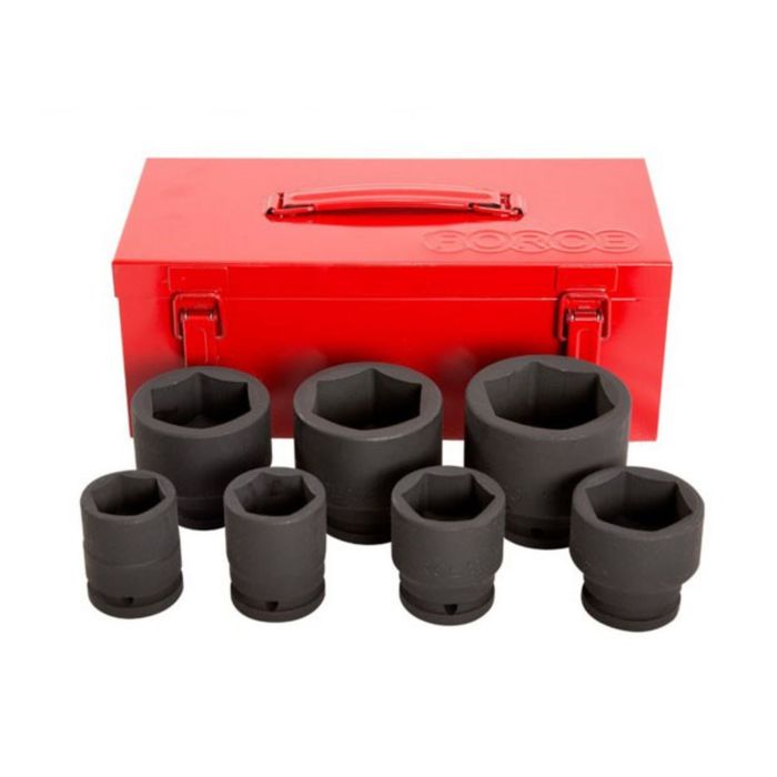 Набор головок ударных FORCE, 6-гранные, в кейсе 7 шт.