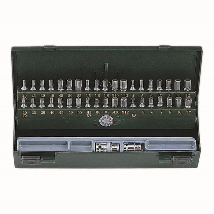 Набор вставок 1/2" 6-гранных, торкс, сплайн 40пр. в кейсе FORCE