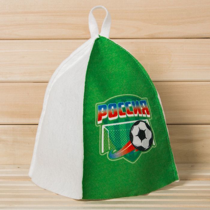 Шапка банная с цветным клином "Россия"