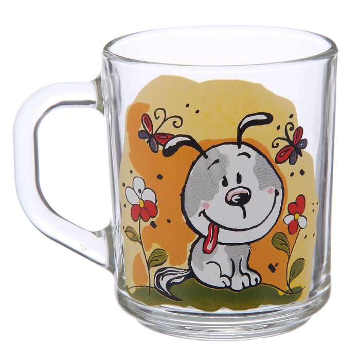 Кружка 200 мл "Веселые зверюшки", рисунок МИКС