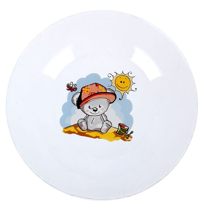 Набор для завтрака "Веселые зверюшки", 3 предмета: тарелка 20 см, салатник 13 см, кружка 200 мл, рисунок МИКС