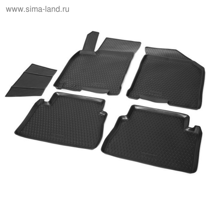 фото Коврики салона rival для chevrolet lacetti седан, хэтчбек, универсал 2004-2013, полиуретан, без крепежа, с перемычкой, 5 шт., 11301001