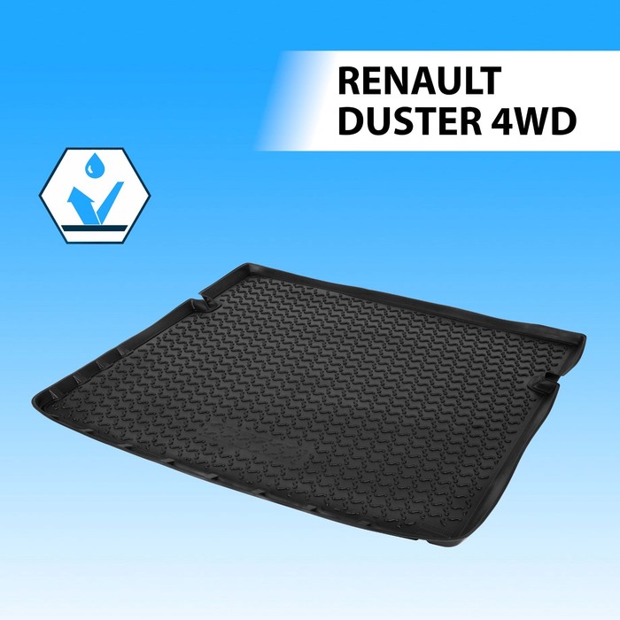 фото Коврик багажника rival для renault duster 5-дв. (4wd) 2010-2015 2015-н.в., полиуретан, 14701006